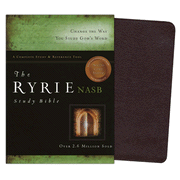 NAS Ryrie Study Bible Bonded leather, Burgundy, Red Letter: 9780802489166