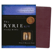 KJV Ryrie Study Bible Burgundy Genuine Leather Red Letter: 9780802489340