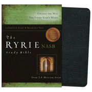 more information about NAS Ryrie Study Bible Black, Genuine Leather, Red Letter